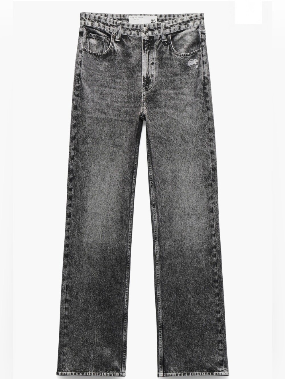 Rag & Bone Terry Miramar Shea High Rise Relaxed Straight Pants Size 25 NWT